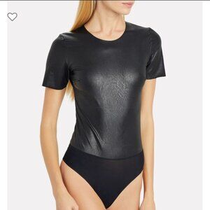 COMMANDO‎ Faux Leather Tee Bodysuit Size Small